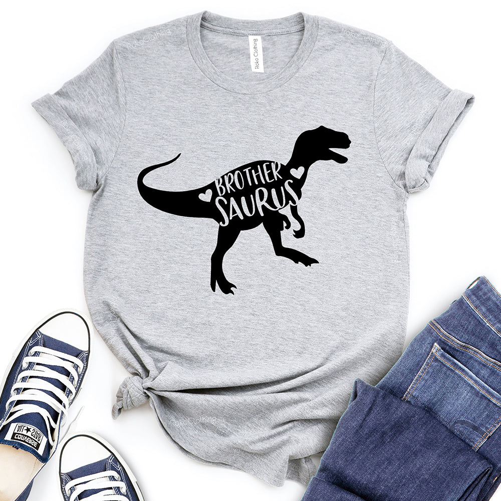 Brother Saurus Dinosaur Design T-Shirt