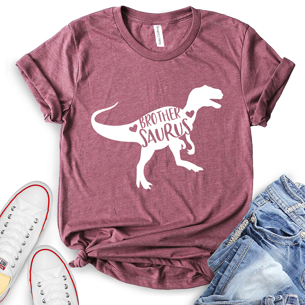 Brother Saurus Dinosaur Design T-Shirt