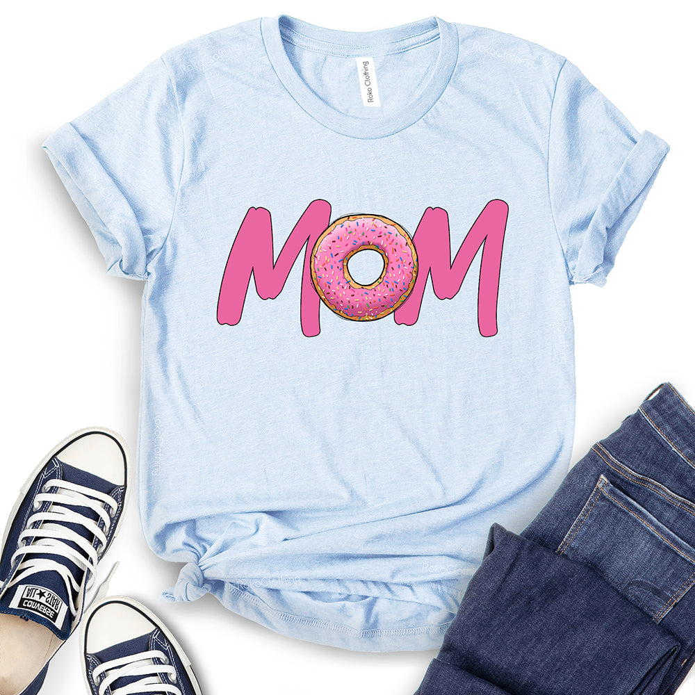 Mom Text Donut Design T-Shirt