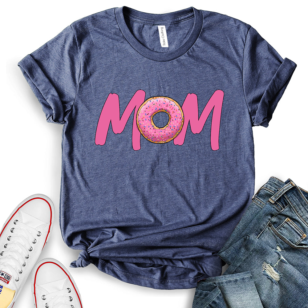 Mom Text Donut Design T-Shirt
