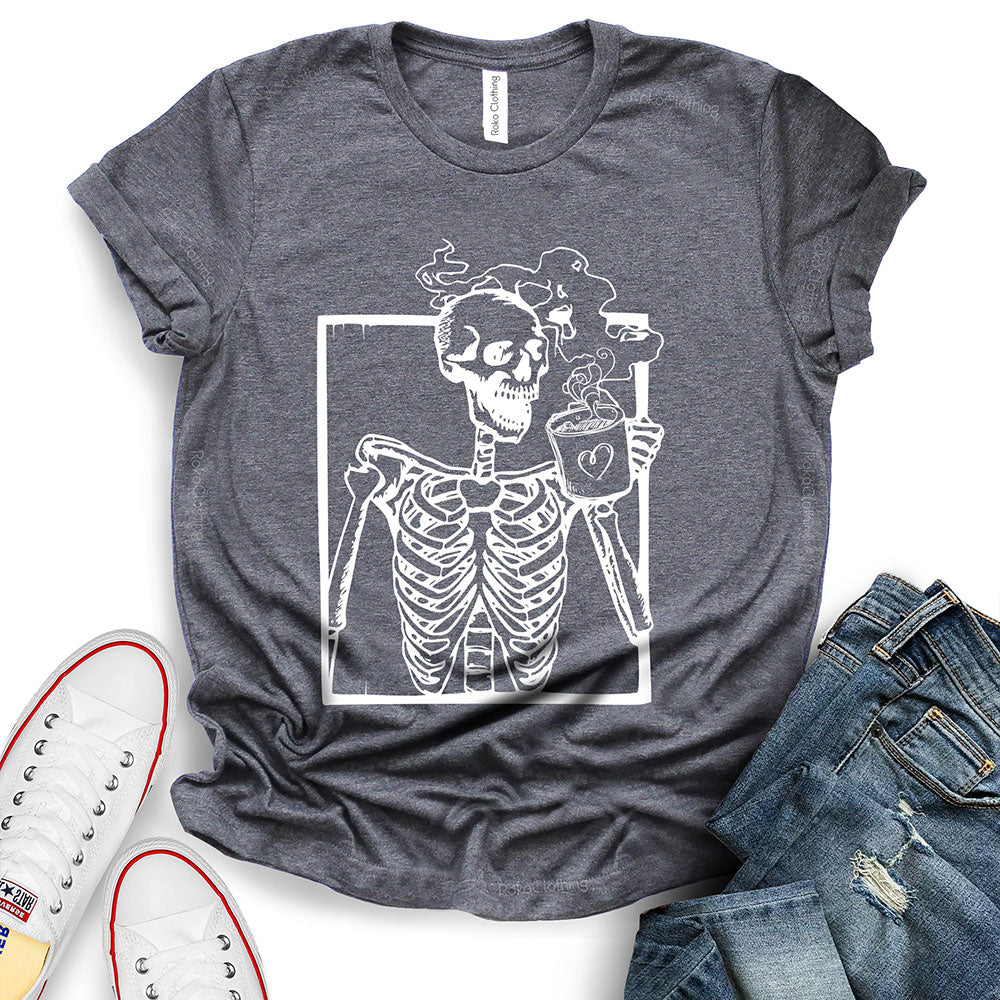 Skeleton Drink Coffee T-Shirt