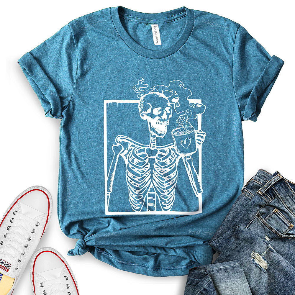 Skeleton Drink Coffee T-Shirt