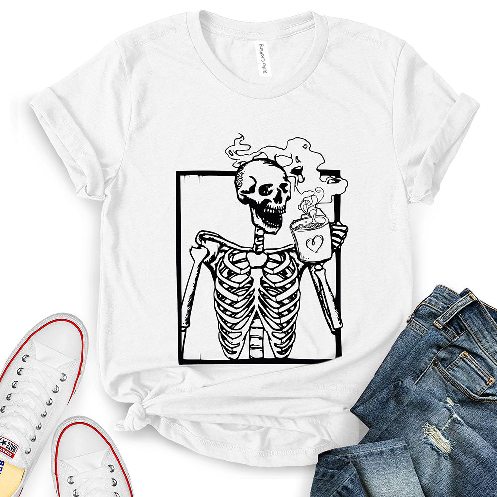 Skeleton Drink Coffee T-Shirt