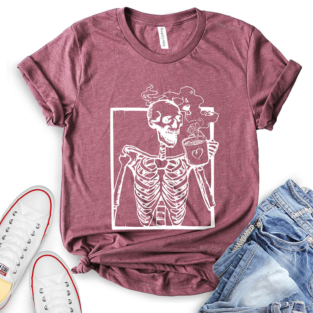 Skeleton Drink Coffee T-Shirt