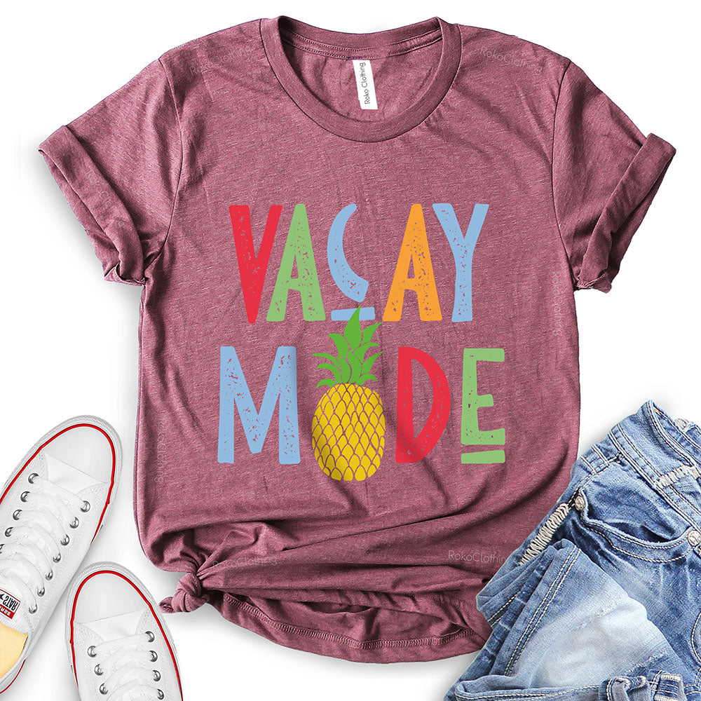Vacay Mode Pineapple Design T-Shirt