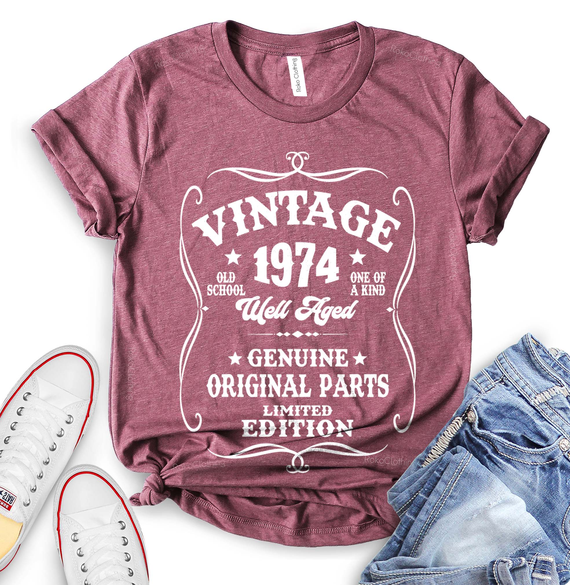 Vintage Well Aged 1974 T-Shirt - 50th Birthday Idea