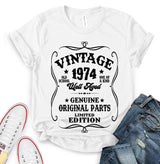 Vintage Well Aged 1974 T-Shirt - 50th Birthday Idea