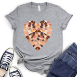 Different Races Skin Colors of Hands Heart Design T-Shirt