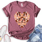 Different Races Skin Colors of Hands Heart Design T-Shirt