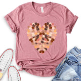 Different Races Skin Colors of Hands Heart Design T-Shirt