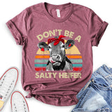 Don’t Be Salty Text Cow Design T-Shirt