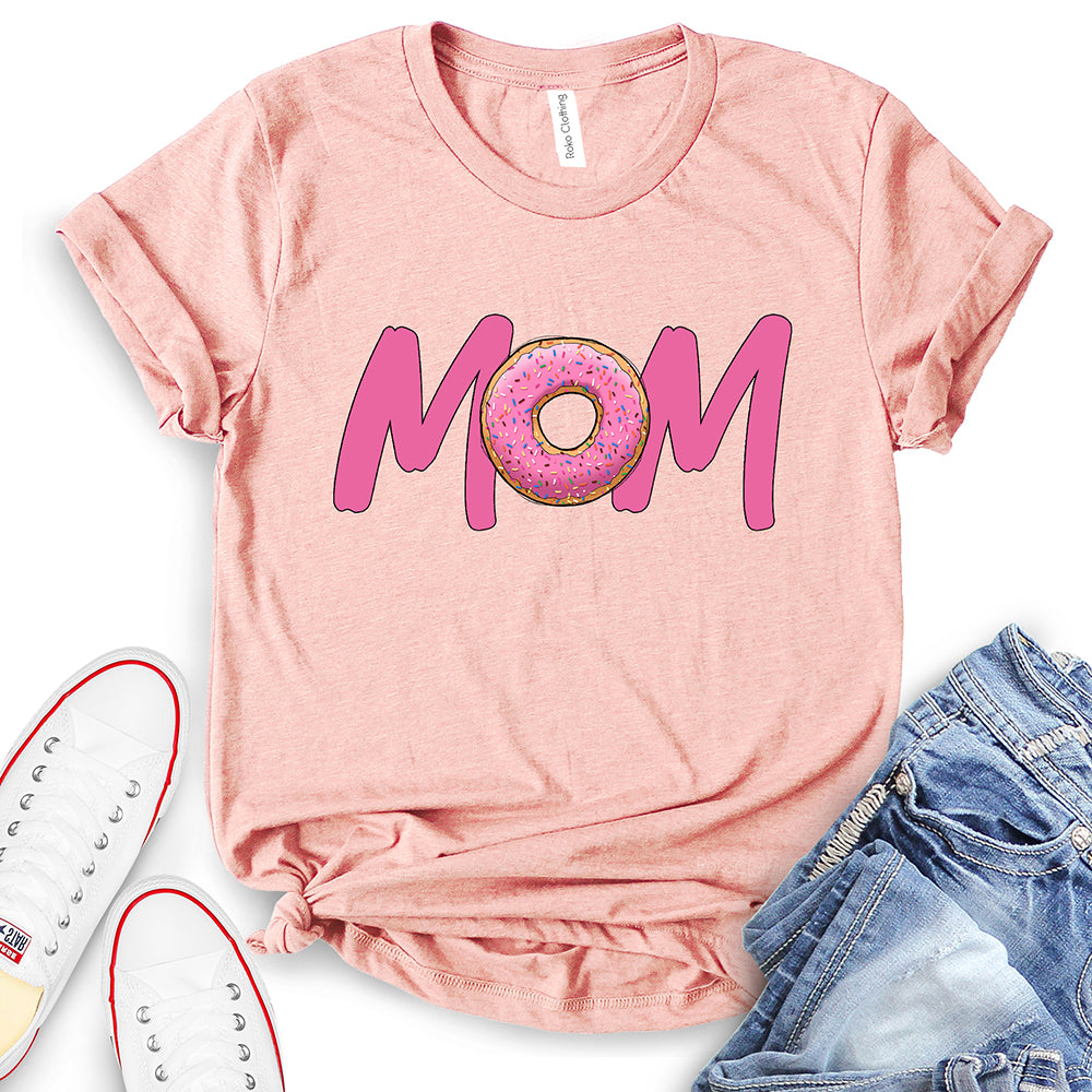 Mom Text Donut Design T-Shirt