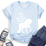 Just A Girl Who Loves Horses Girls Western T-Shirt