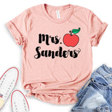 Mrs Sanders Apple Customizable T-shirt