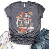 Vintage Mushrooms Illustration T-Shirt