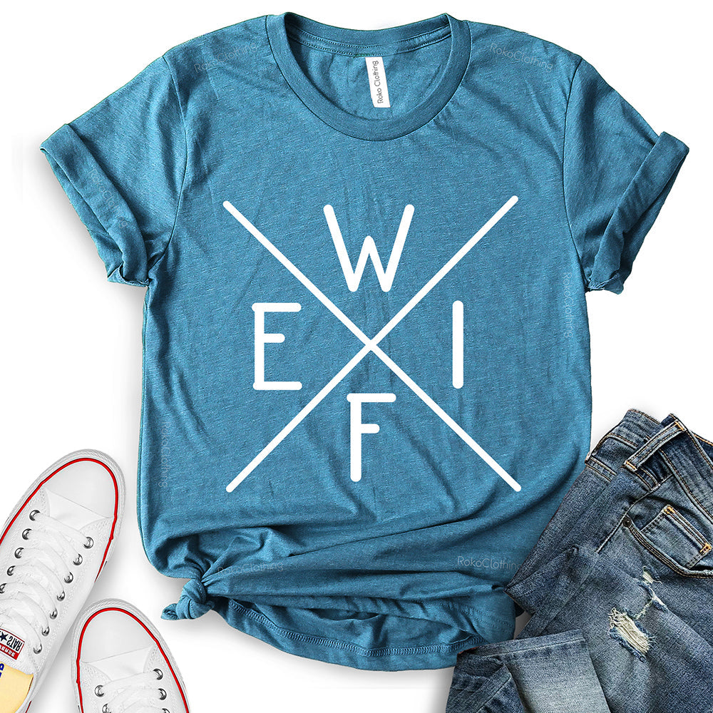 Wife Text Diagonal Design T-Shirt