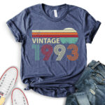 1993 vintage t-shirt for women heather navy