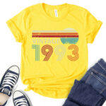 1993 vintage t-shirt for women yellow