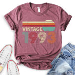 1993 vintage t-shirt heather maroon