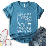 a whole llama learning going on t shirt for women heather deep teal