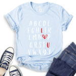 abc i love you t shirt baby blue