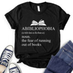 abibliophobia t shirt black