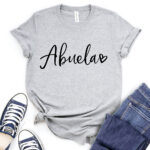 abulea t shirt for women heather light grey