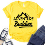 adventure buddies t shirt for women yellow