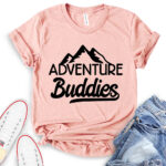 adventure buddies t shirt heather peach