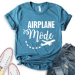 airplane mode t shirt for women heather deep teal