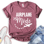 airplane mode t shirt heather maroon