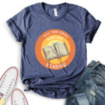all the cool kids are reading t shirt for women heather navy