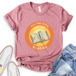 all the cool kids are reading t shirt heather mauve