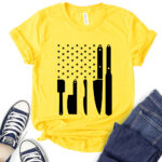 american chef t shirt for women yellow
