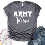 army mom t shirt for women heather dark grey
