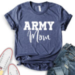 army mom t shirt for women heather navy