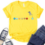 astronaut t shirt for women yellow