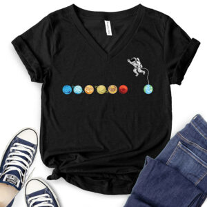 Astronaut T-Shirt V-Neck for Women 2