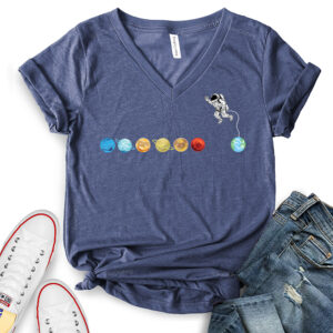 Astronaut T-Shirt V-Neck for Women
