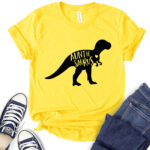 aunt saurus t shirt for women heather yellow