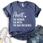 aunt the women the myth the bad influence t shirt for women heather navy