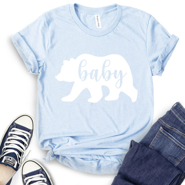 baby bear t shirt baby blue