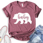 baby bear t shirt heather maroon