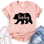baby bear t shirt heather peach