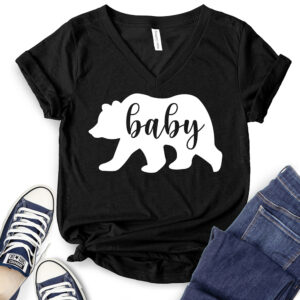 Baby Bear T-Shirt V-Neck for Women 2