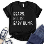 bears beets baby bump t shirt black