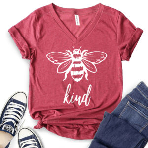 Bee Kind T-Shirt V-Neck for Women