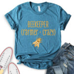 beekeeper t shirt for women heather deep teal