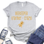 beekeeper t shirt for women heather light grey