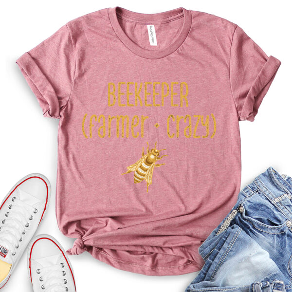 beekeeper t shirt for women heather mauve